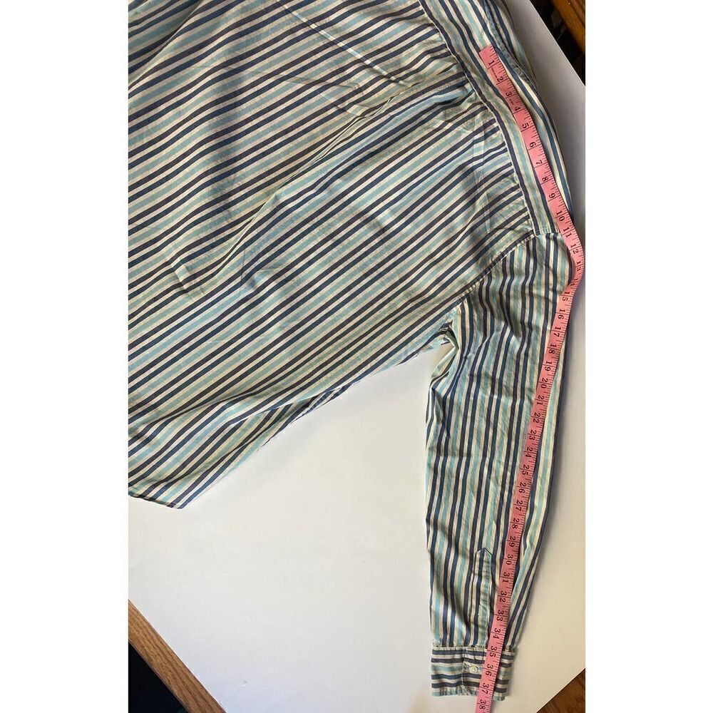 J. Crew Button Down Organic Cotton Shirt Stripes - Size XL - Picture 5 of 8